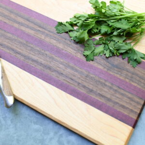 Maple, Walnut & Purpleheart Cutting Board